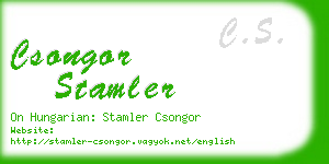 csongor stamler business card